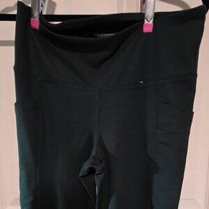 MARIKA SPORT Women's Emerald Green Fitted Athletic Stretch Leggings, Size L